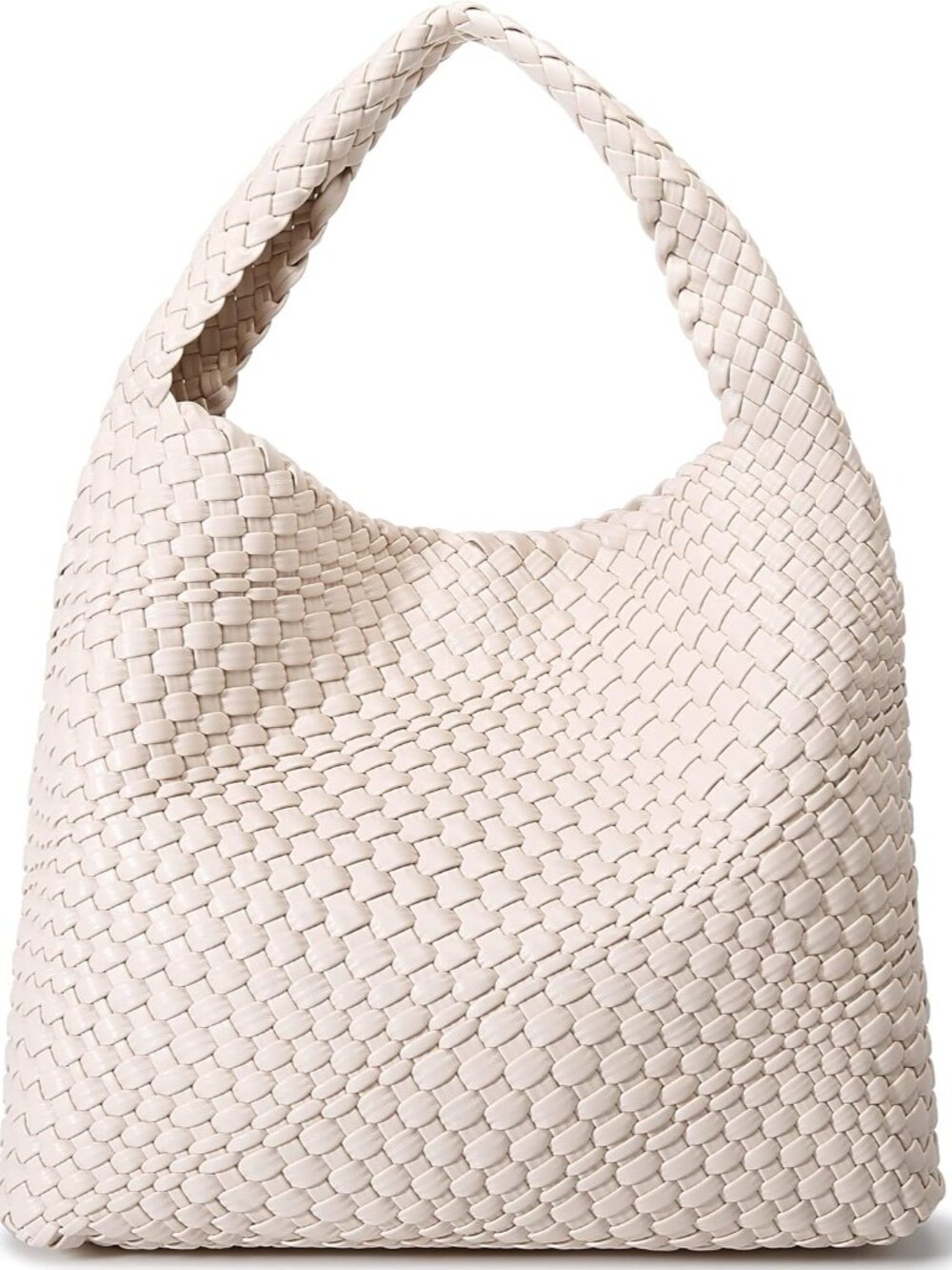 Woven Tote Bag for Women, Vegan Leather Hobo Bags Top-handle Shoulder Bag